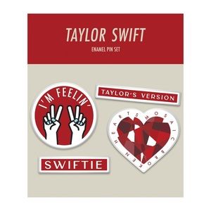Taylor Swift Red Enamel Pin Set